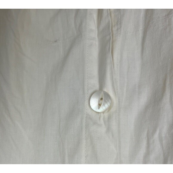 Antique Dress Slip Sleeveless Crochet Ruffle Hem Handmade Buttons Cream Country - Picture 3 of 7